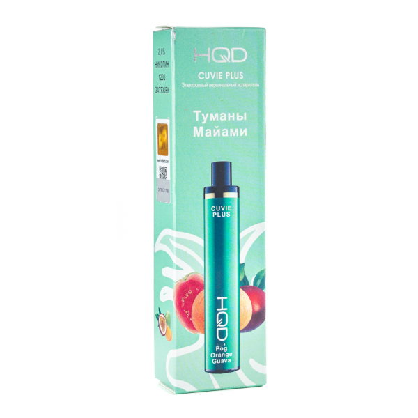 Одноразовая электронная сигарета HQD Cuvie Plus Orange Guava (Туман Майами) 1200 затяжек в Петрозаводске