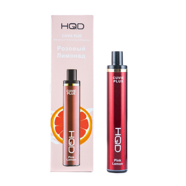 Одноразовая электронная сигарета HQD Cuvie Plus Pink Lemon (Розовый Лимонад) 1200 затяжек в Петрозаводске
