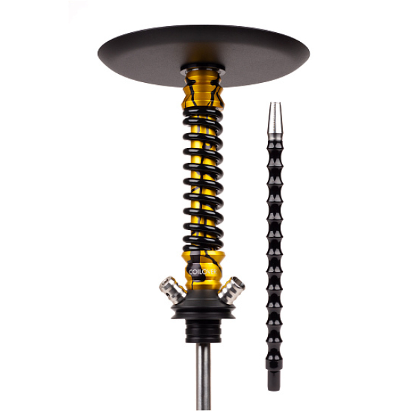 Кальян Mamay Customs Coilovers Mini Anod Gold Splash Черный Глянец в Петрозаводске