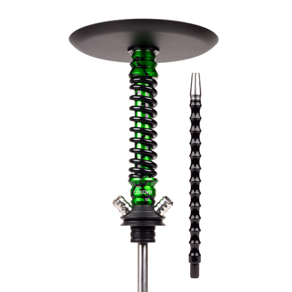 Кальян Mamay Customs Coilovers Mini Anod Green Splash Черный Глянец в Петрозаводске