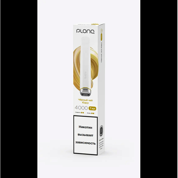 Электронка Plonq Plus Pro 4000 Черный Чай Юдзу 4000 затяжек в Петрозаводске